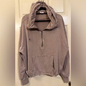 Easel Los Angeles Pullover Half-Zip Hoodie Sweatshirt 100% Cotton